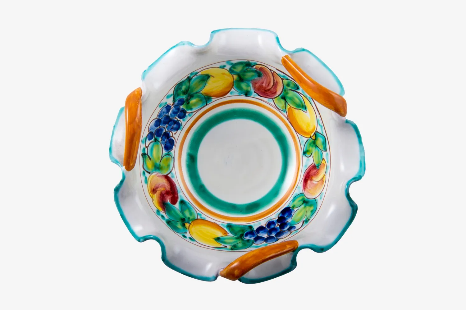 Scalloped Fruit Bowl with Handles gallery