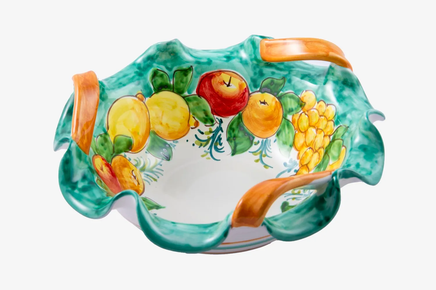 Large Ruffled Fruit Bowl with Handles gallery