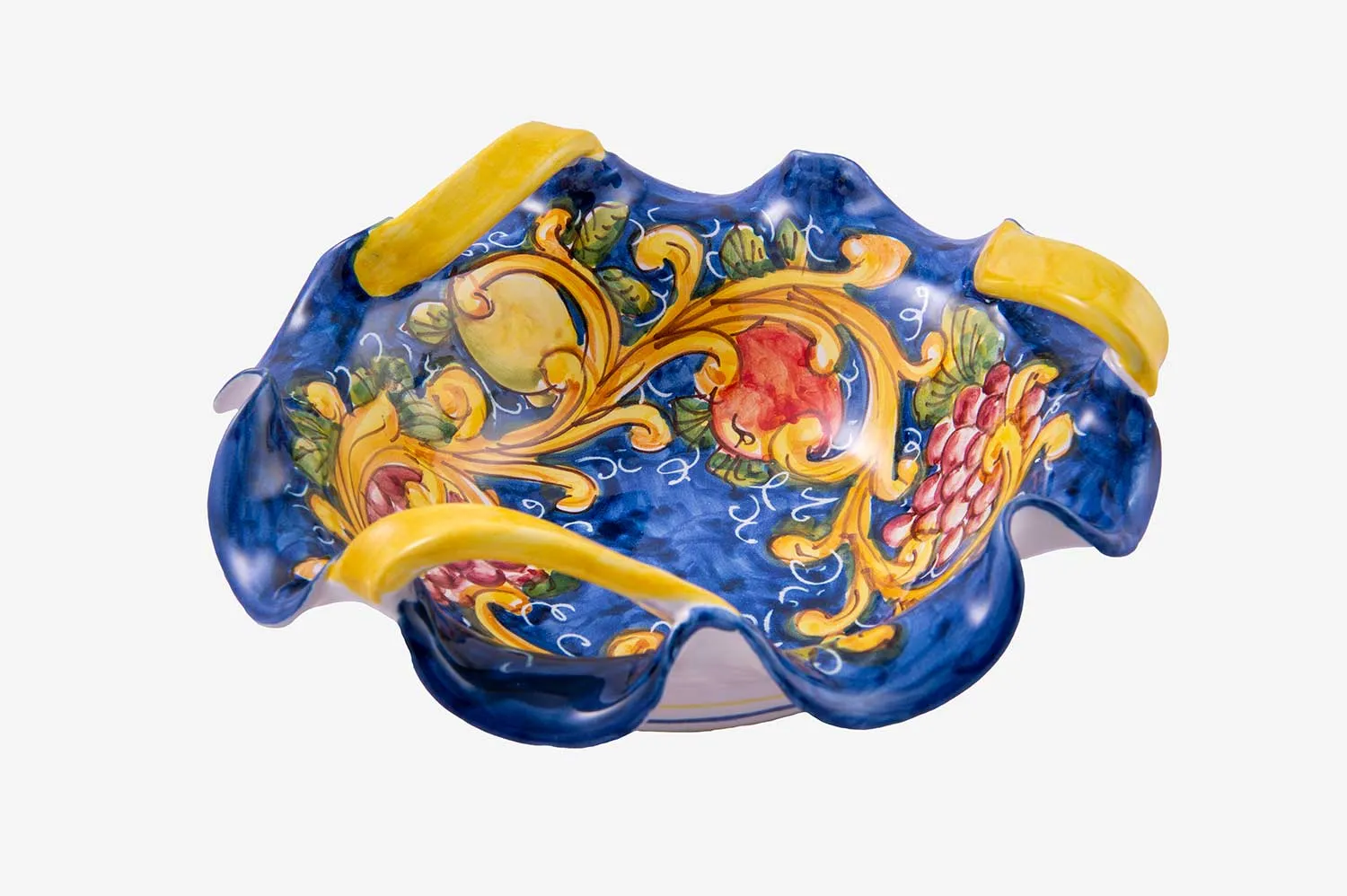 Baroque Fruit Bowl with Three Handles
