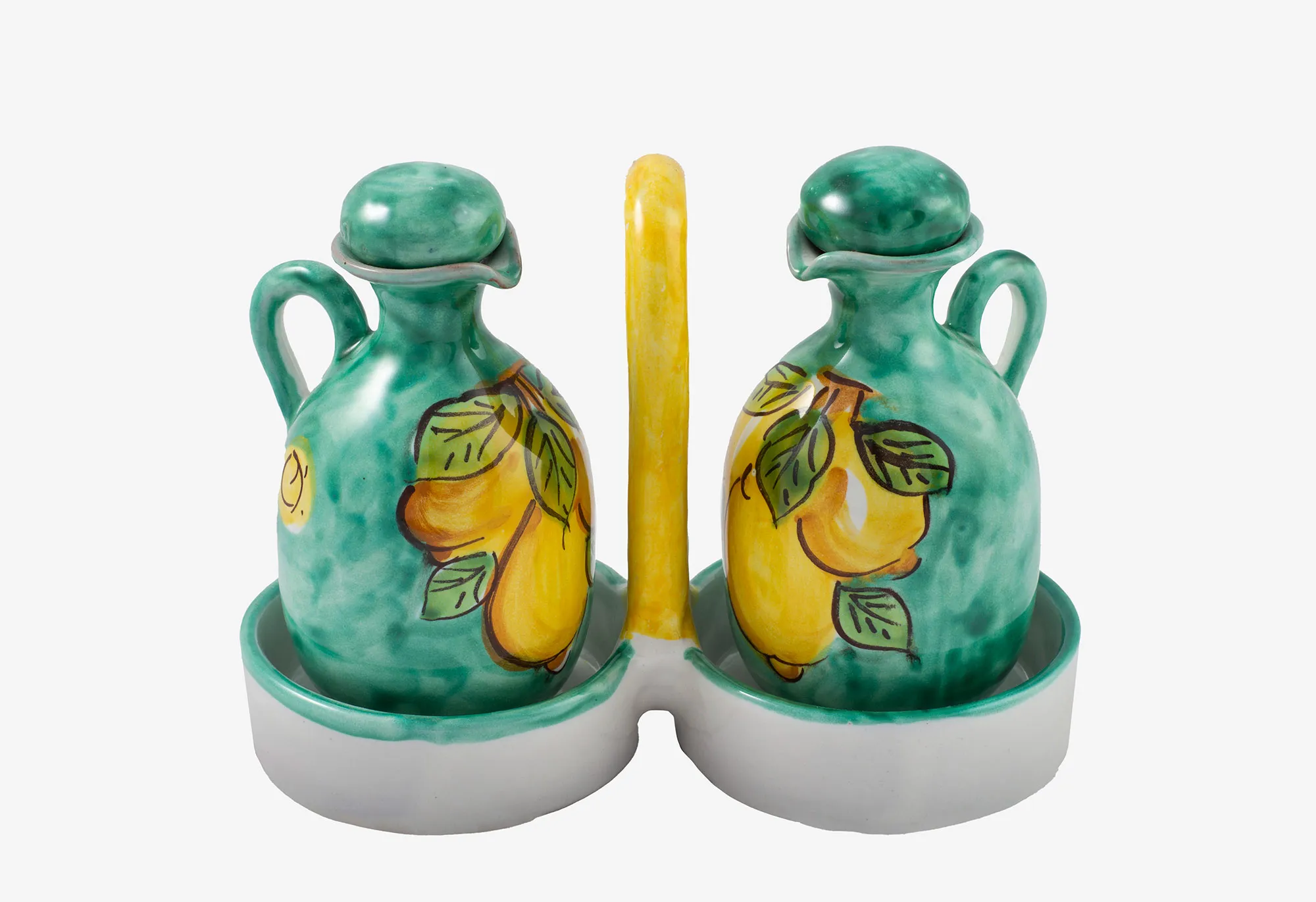 Oil and Vinegar Set with Lemons