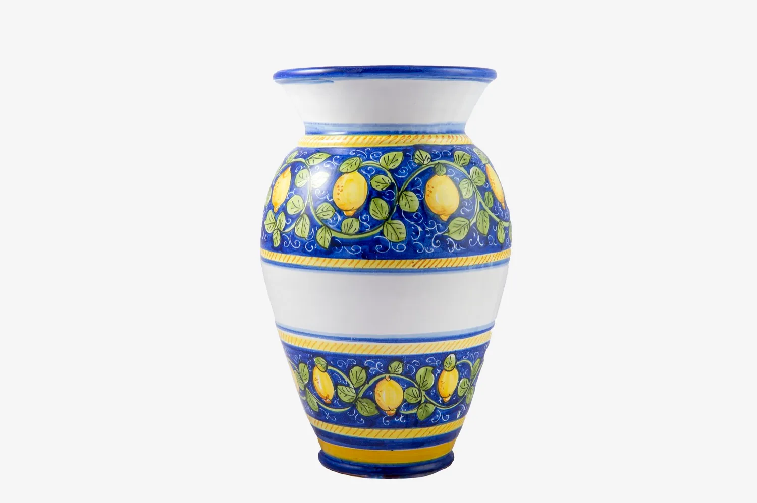 Large Ceramic Vase with Lemons
