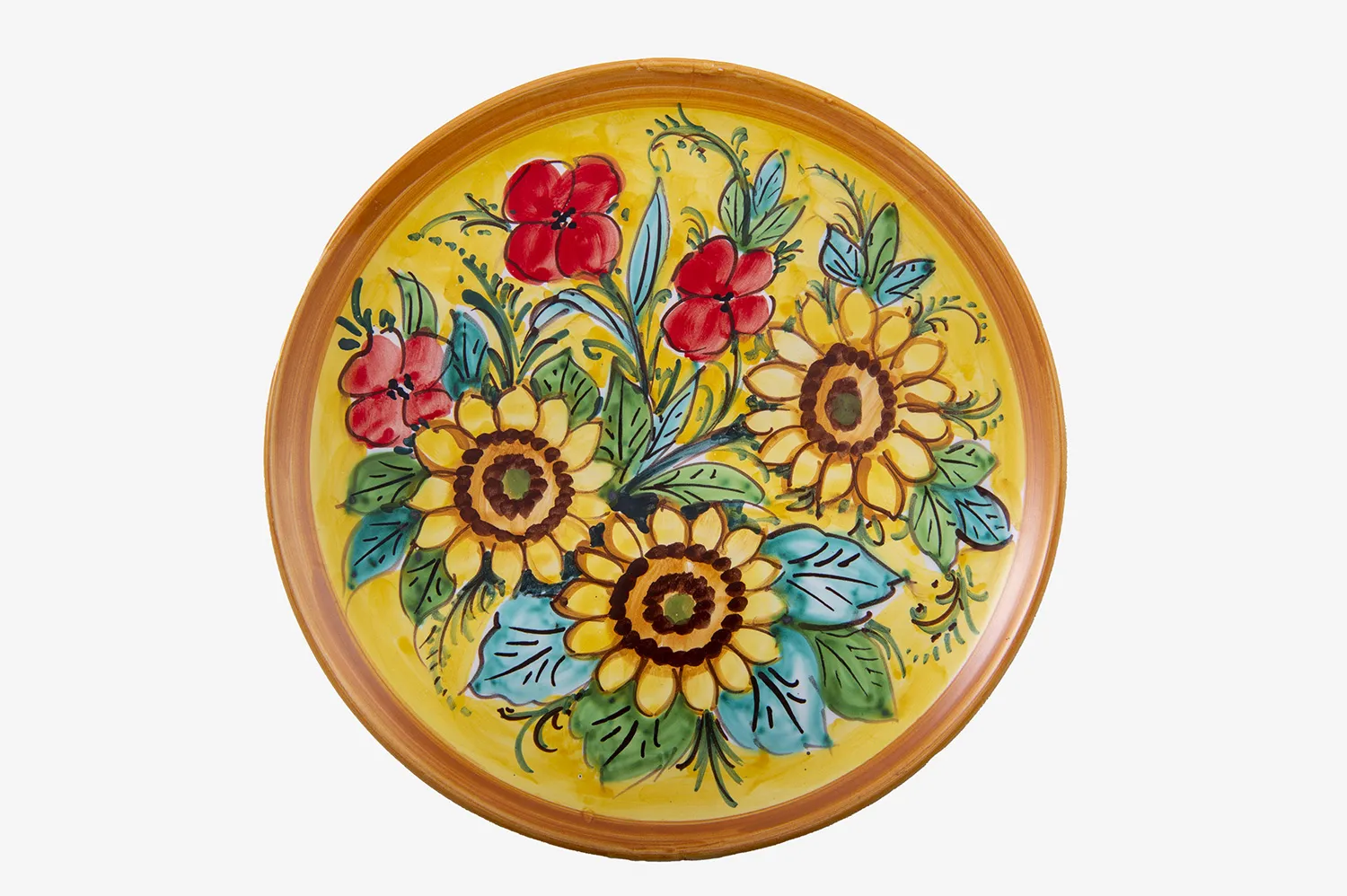 Sunflower and Poppy Wall Plate