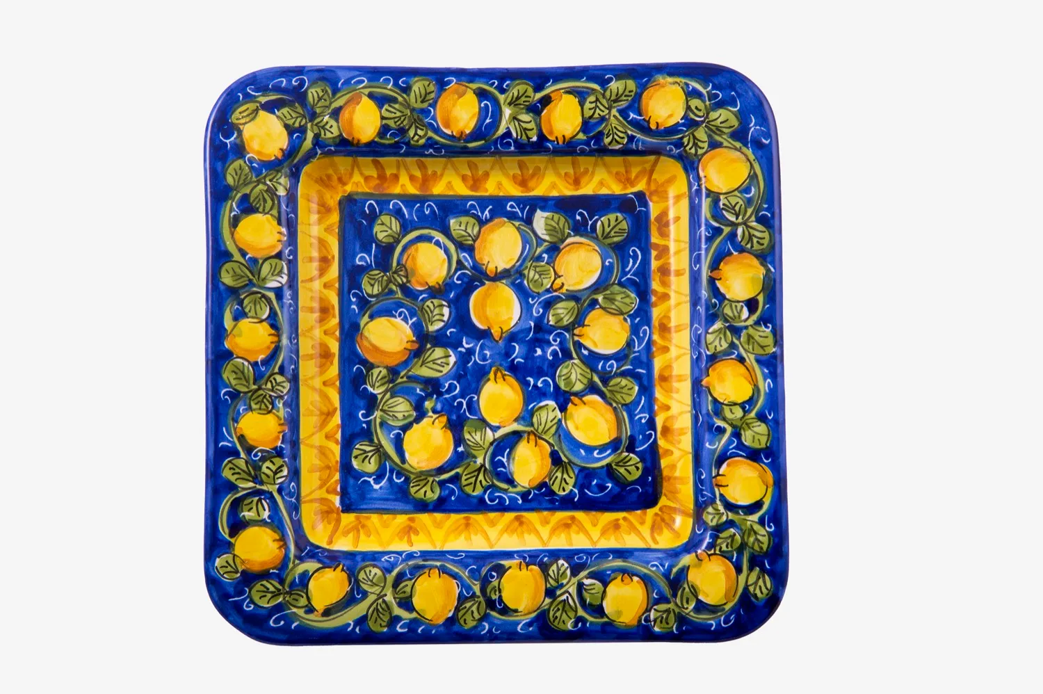 Square Wall Plate with Lemons