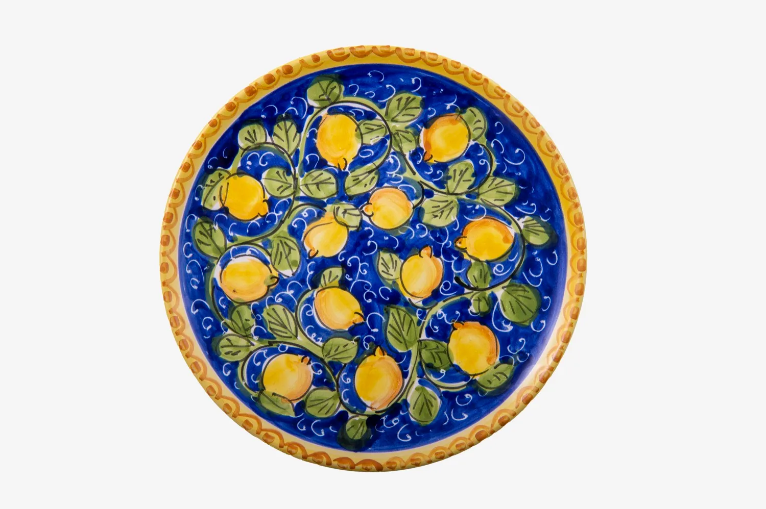 Wall Plate with Lemons on Blue