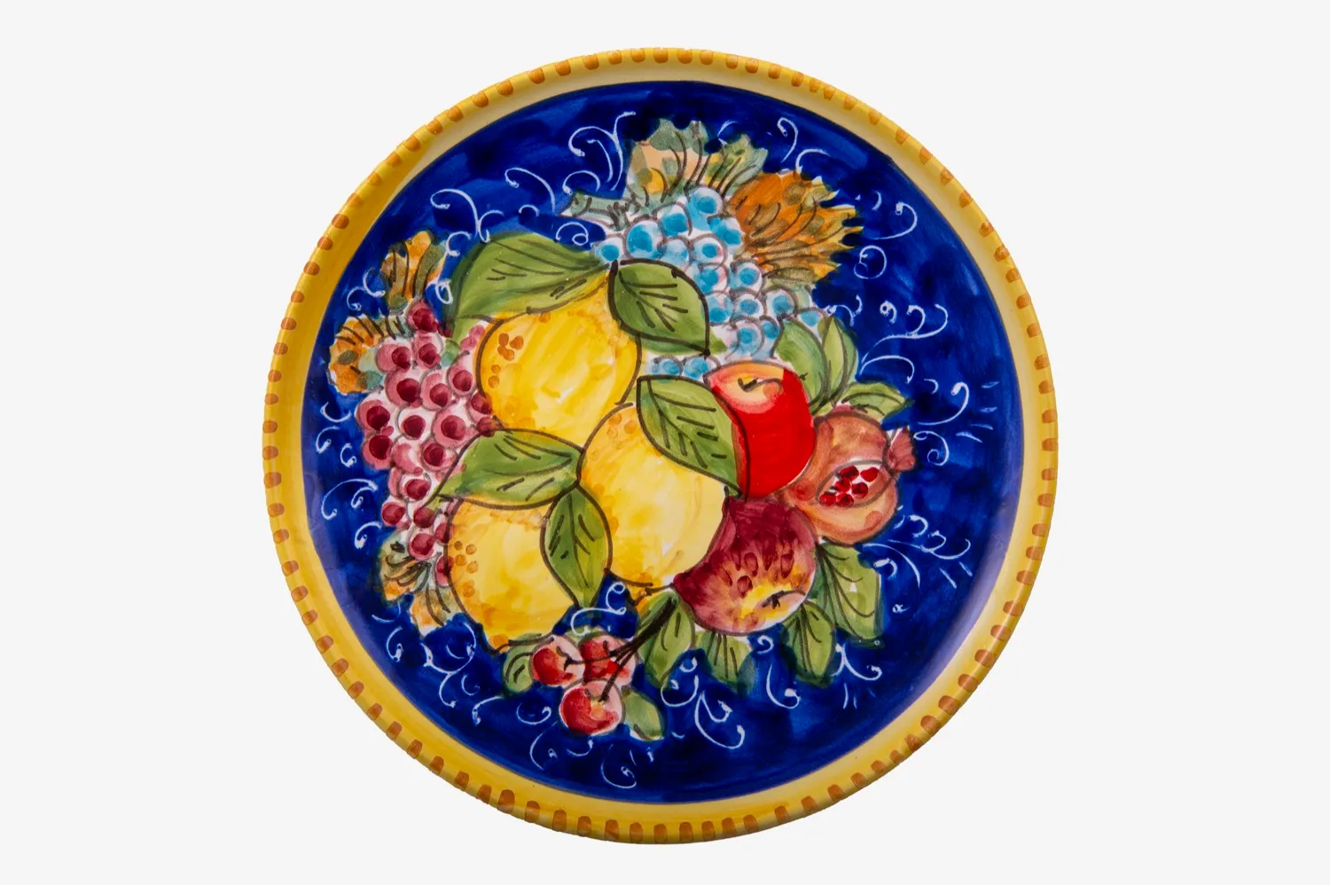 Fruit Wall Plate on Blue