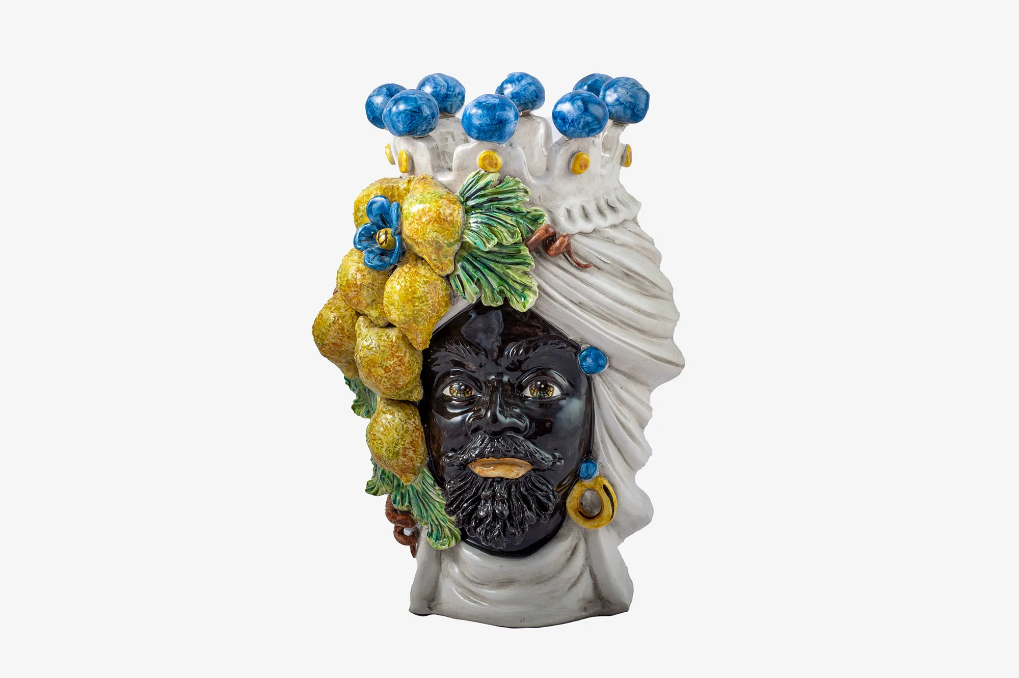 Moor's Head Vase Rayan with Lemons