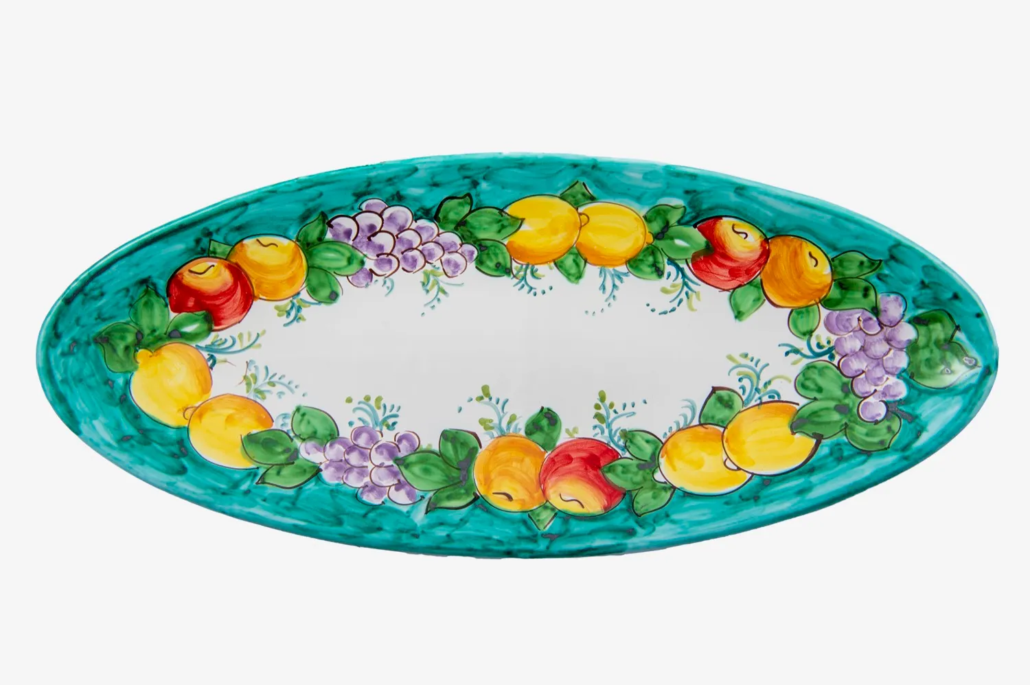 Long Oval Serving Plate with Fruit