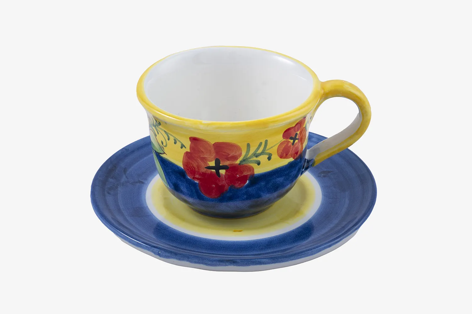 Handpainted Breakfast Cup and Saucer